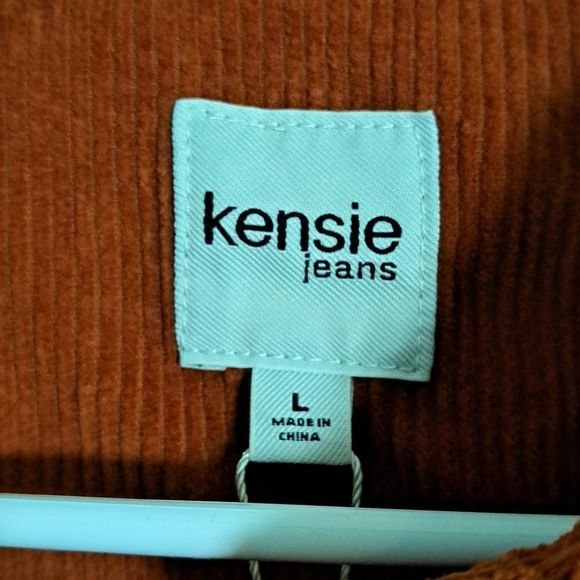 Kensie Cotton Corduroy Shacket Jacket in Gingerbisc - Picture 5 of 9